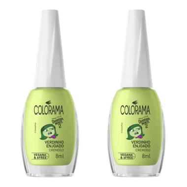 Kit 2 Esmalte Colorama Cremoso Divertidamente 2 Verde Enjoado Vegana & 6Free 8ml