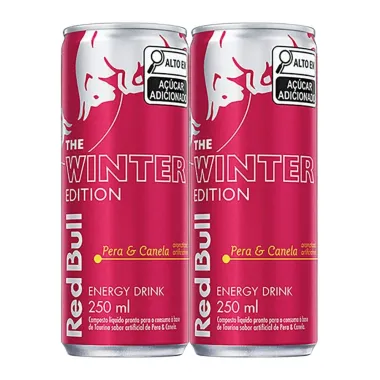 Kit 2 Energético Red Bull he Winter Edition Pera e Canela 250ml