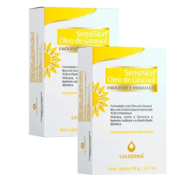 Kit 2 Sabonete em Barra SensiSkin GH Óleo de Girassol Emoliente e Hidratante 90g