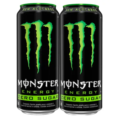 Kit 2 Energético Monster Energy Zero Açúcar 473ml