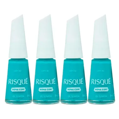 Kit 4 Esmalte Risqué Cremoso Nova Cor Oi Sumida 8ml