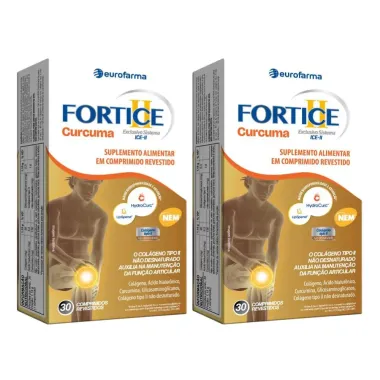 Kit 2 Fortice Curcuma Eurofarma Suplementos Alimentar 30 Comprimidos Revestidos