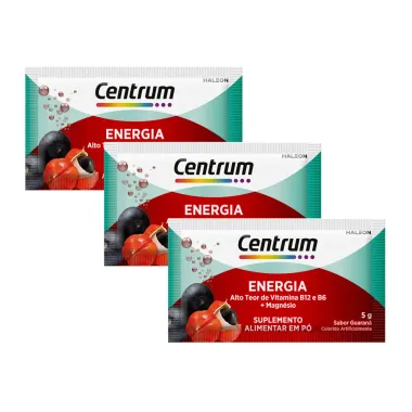 Kit 3 Centrum Energia Sabor Guaraná 5g