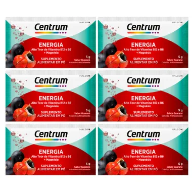 Kit 6 Centrum Energia Sabor Guaraná 5g