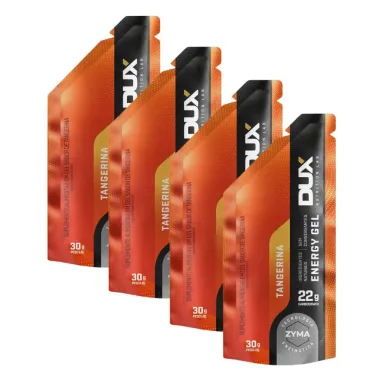 Kit 4 Energy Gel Dux 22g de Carboidrato sabor Tangerina 30g