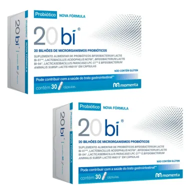 Kit 2  20 bí Probiótico Momenta com 30 Cápsulas