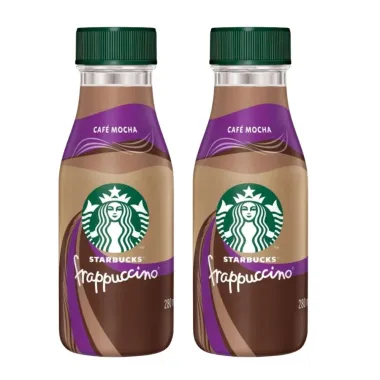 Kit Bebida Láctea Starbucks Frappuccino Café Mocha 280ml - 2 Unidades