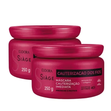 Kit 2 Máscara Eudora Siàge Cauterização dos Fios 250g