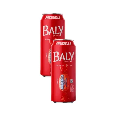 Kit 2 Energ&eacute;tico Baly Energy Drink Freegells Cereja Sabor Refrescante 473ml
