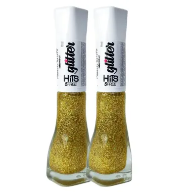 Kit 2 Esmalte Hits 5Free Glitter Cor Istambul 8ml