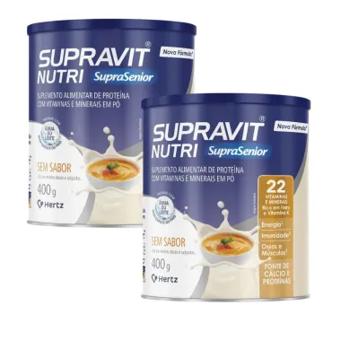 Kit 2 Supravit Nutri SupraSenior Sem Sabor 400g