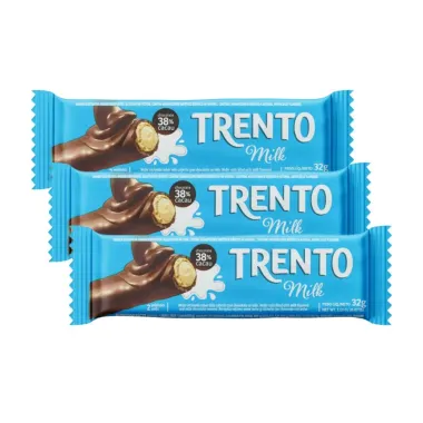 Kit 3 Chocolate Trento Milk 32g