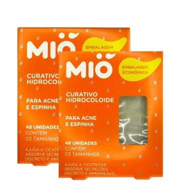 Kit 2 Curativo Hidrocolóide Mió para Acne e Espinha 48 Unidades
