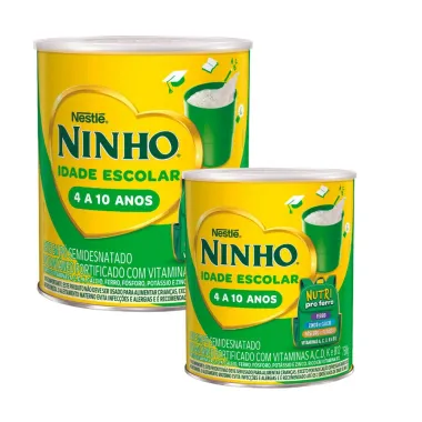 Kit 2 Leite em Pó Ninho Idade Escolar 750g