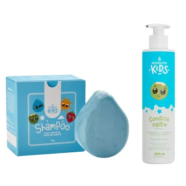 Kit Shampoo em Barra Hidratei Kids para Todos os Tipos de Cabelo 70g e Condicionador 200ml