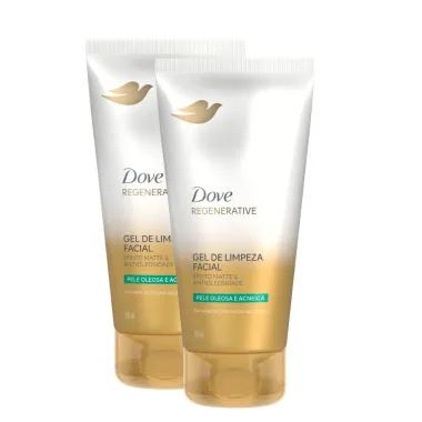 Kit Gel de Limpeza Facial Dove Regenerative Efeito Matte e Antioleosidade Pele Oleosa e Acneica 150ml