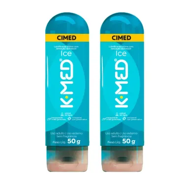 Kit 2 Gel Lubrificante Íntimo K-Med Ice 50g