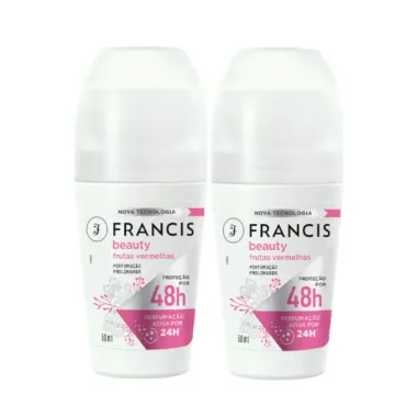 Kit 2 Desodorante Francis Beauty Frutas Vermelhas 48h 50ml