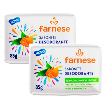 Kit 2 Sabonete Desodorante Farnese Menta e Bergamota 85g