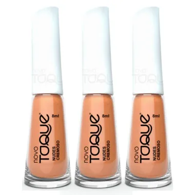 Kit 3 Esmalte Novo Toque Nudes Cremoso 8ml