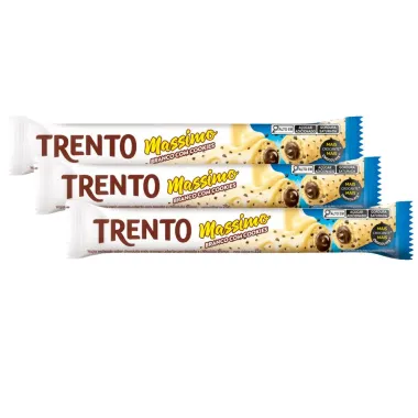 Kit 3 Chocolate Trento Massimo Branco com Cookies 25g