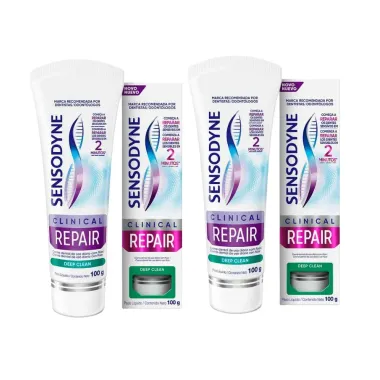 Kit 2 Creme Dental Deep Clean Clinical Repair 100g