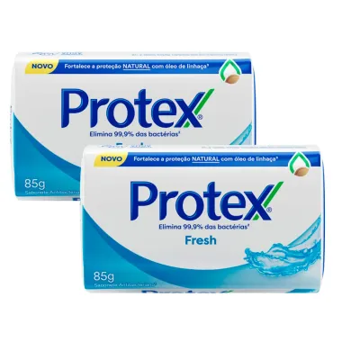 Kit 2 Sabonete em Barra Antibacteriano Protex Fresh 85g