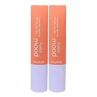Kit 2 Batom Liquido Ruby Rose Feels Mood Adore HB8230L10