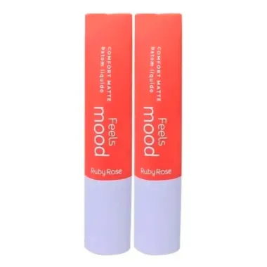 Kit 2 Batom Liquido Ruby Rose Feels Mood Celebrate HB8230L20