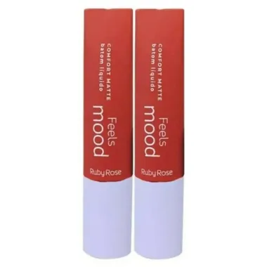 Kit 2 Batom Liquido Ruby Rose Feels Mood Lucky HB8230L80