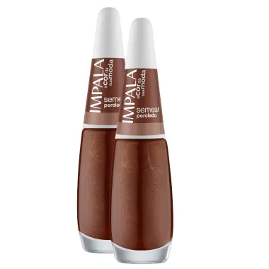 Kit 2 Esmalte Impala Cremoso Semear Perolado 7,5ml
