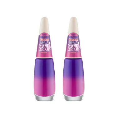 Kit 2 Esmalte Impala Imprevisivel Tranquila/Surtada,Dual Color 7,5ml