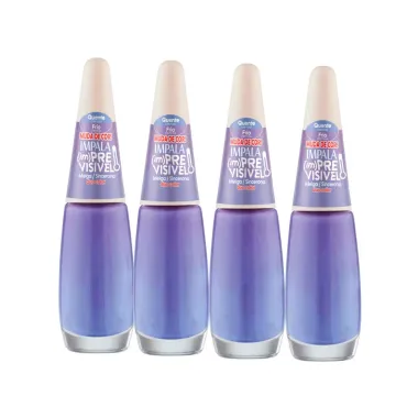 Kit 4 Esmalte Impala im Previsível Duo Color Cremoso Cor Meiga e Sincerona 7,5ml