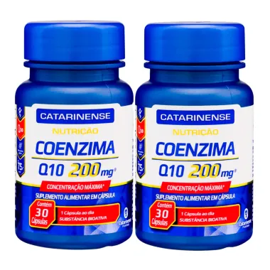 Kit 2 Coenzima Q10 200mg Catarinense Nutrição com 30 Cápsulas