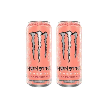 Kit 2 Energético Monster Ultra Peachy Kenn Zero 473ml