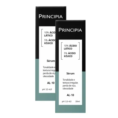 Kit 2 S&eacute;rum Principia &Aacute;cido L&aacute;tico e &Aacute;cido K&oacute;jico AL-10 30ml