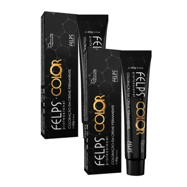 Kit 2 Coloração em Creme Permanente Felps Color 8.0 Louro Claro Base 60g