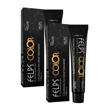Kit 2 Coloração em Creme Permanente Felps Color 10.89 Louro Claríssimo Pérola 60g