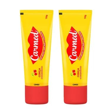 Kit 2 Gel Dental Infantil Carmed Cereja,Com Flúor+Anticáries 70G