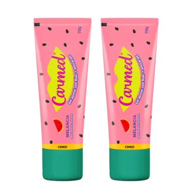 Kit 2 Gel Dental Infantil Carmed Melancia,Com Flúor+Anticáries 70G
