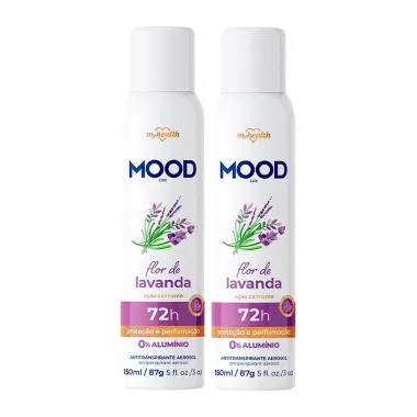 Kit 2 Desodorante Mood Care Aerosol Flor de Lavanda Antitranspirante 72h 150ml