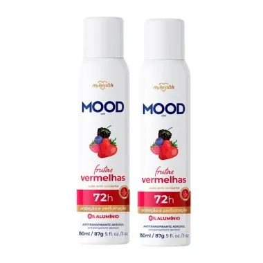 Kit 2 Desodorante Mood Care Frutas Vermelhas 72h com 150ml