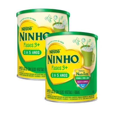 Kit 2 Ninho 3+ Fases Composto Lácteo 800g