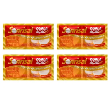 Kit 4 Sonrisal Dupla Ação Sabor Laranja com 2 Comprimidos Efervescentes