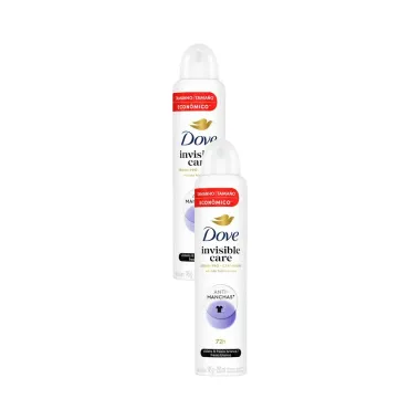 Kit 2 Desodorante Dove Invisible Care Anti Manchas Antitranspirante 72h Aerosol 250ml