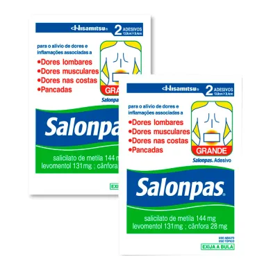 Kit 2 Adesivo Salonpas Tamanho Grande com 2 Unidades