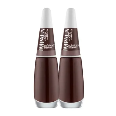 Kit 2 Esmalte Impala A Cor da Sua Moda Cremoso Cor Sofisticado 7,5ml