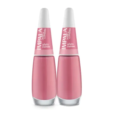 Kit 2 Esmalte Impala A Cor da Sua Moda Cremoso Cor Afeto 7,5ml