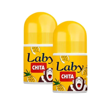 Kit 2 Protetor Labial Laby Chita FPS 8 Abacaxi 3,5
