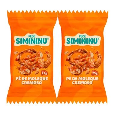 Kit 2 Pe de Moleque Pede Simininu Cremoso 25g